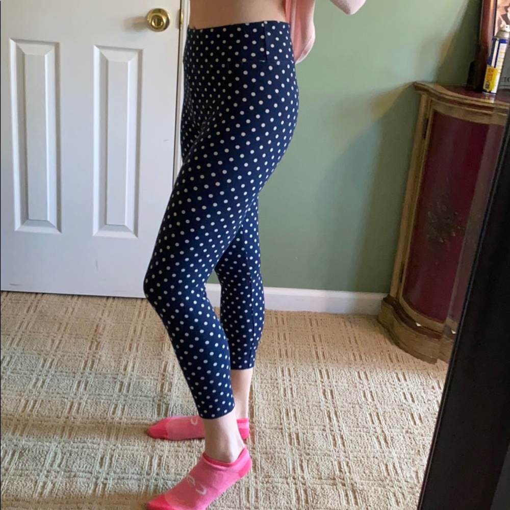 J Crew Polka Dot Crop Leggings